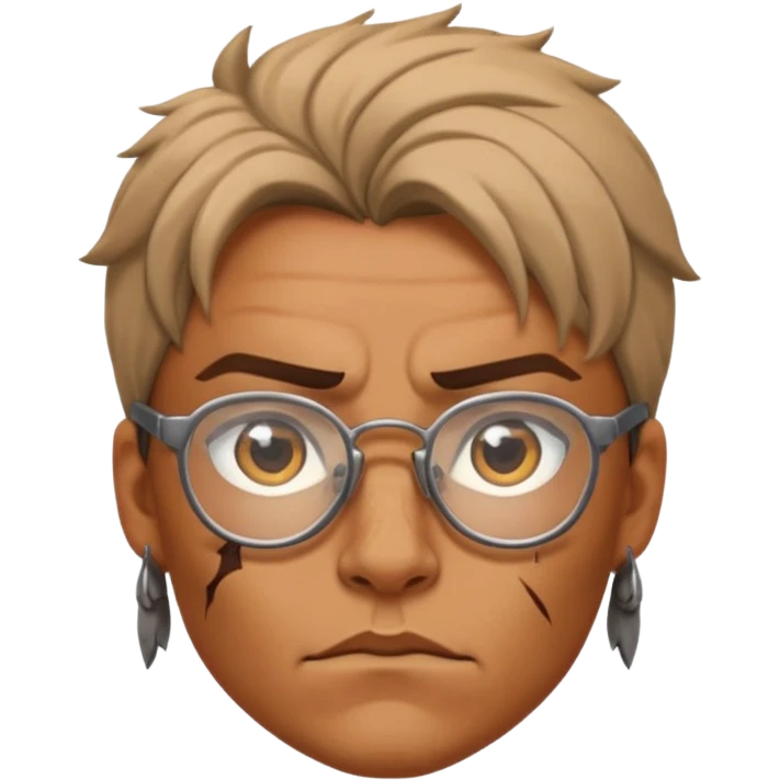 Glasses-Wearing wild Warrior emoji