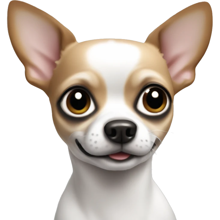 Dog chihuahua black and white  emoji