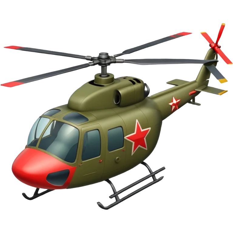 WW2 style helicopter with red star emoji