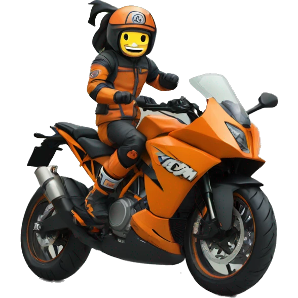 Naruto on  bike ktm emoji