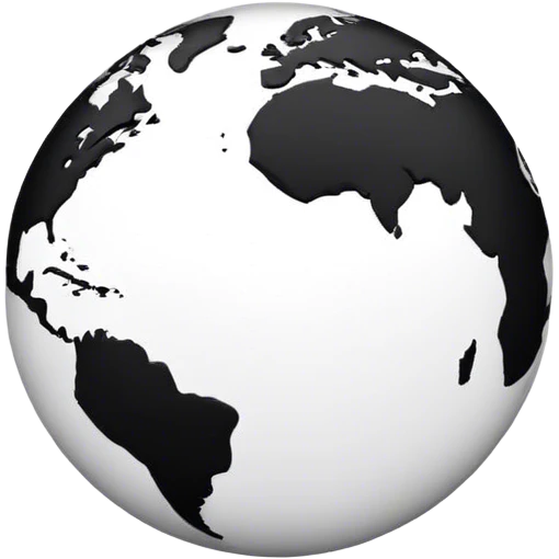 Black and white world  emoji