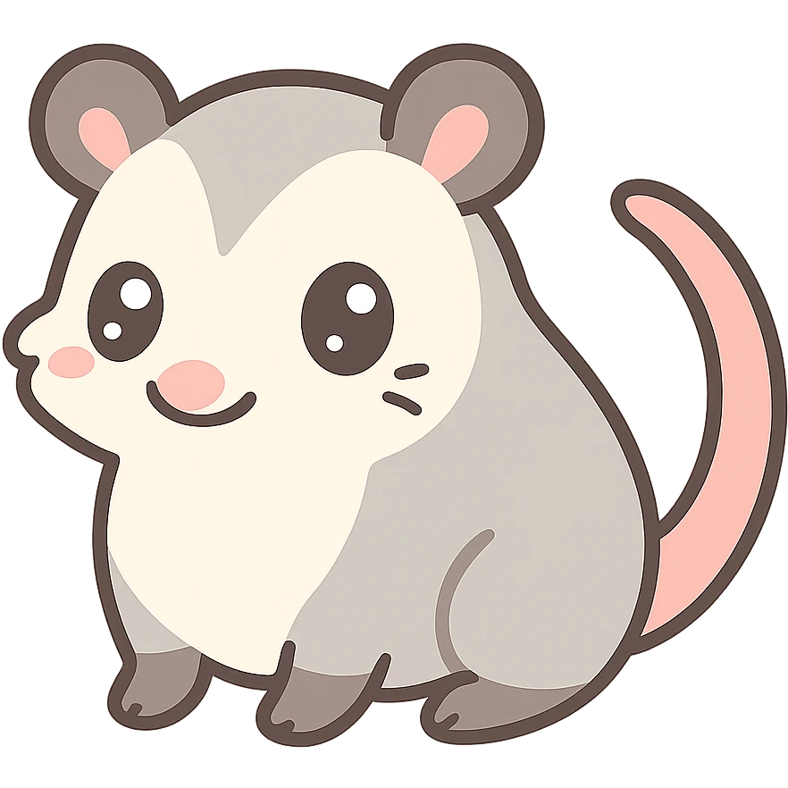 cute sparkly possum emoji
