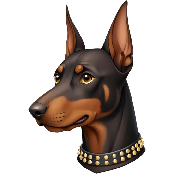 Doberman with collar emoji
