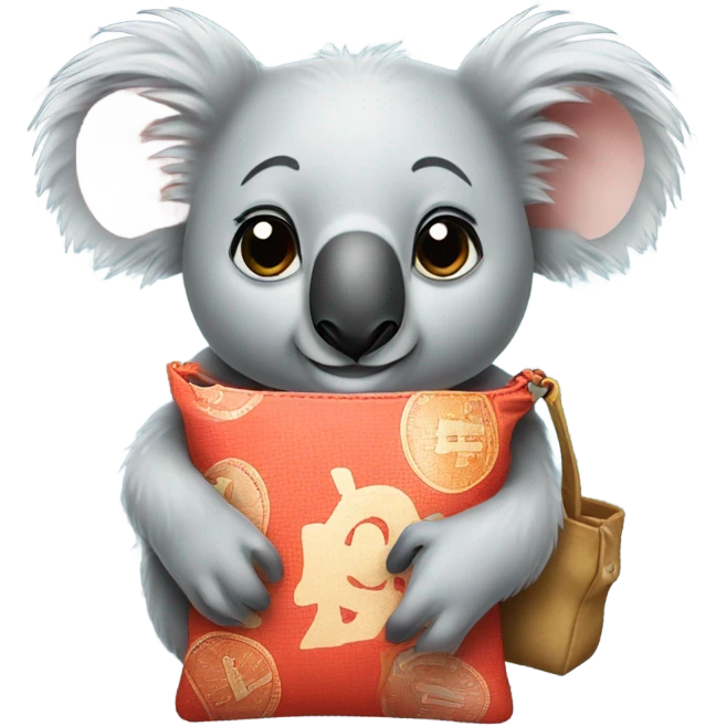 Koala with Australian money bag  emoji