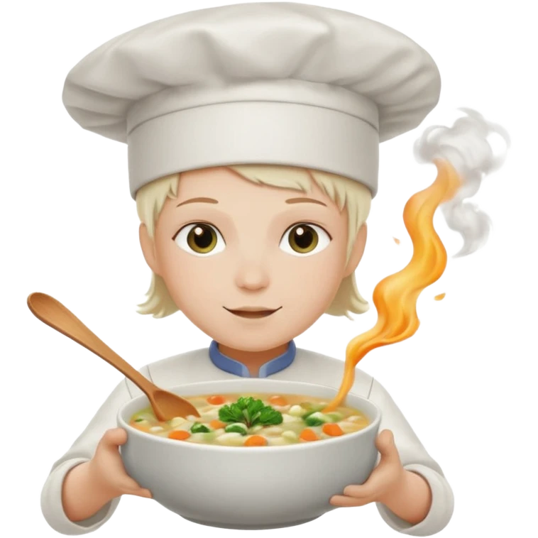 smoke coming through soup emoji