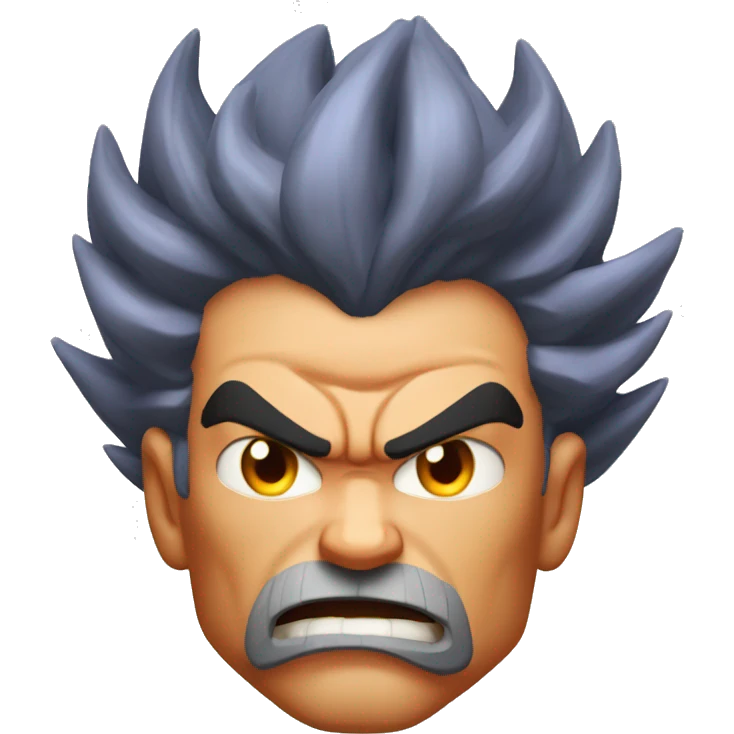 Massive muscle with an Intensely fierce super saiyan flames  emoji