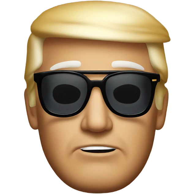 Donald Trump wearing sunglasses emoji