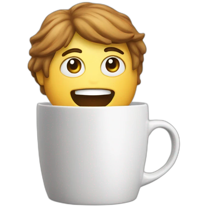 good morning on a mug emoji