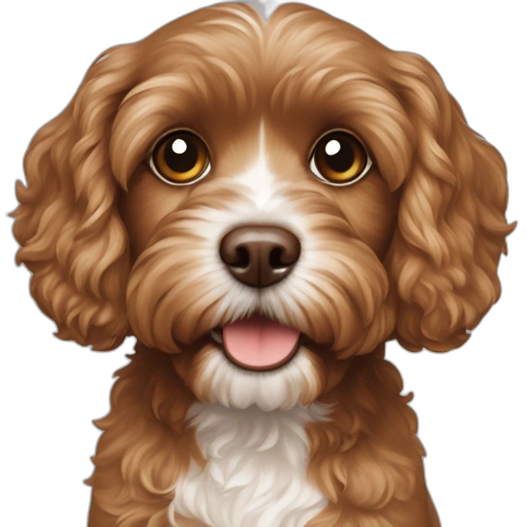 All brown cavapoo emoji