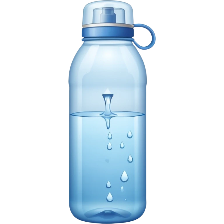 an empty bottle of water, being refilled emoji