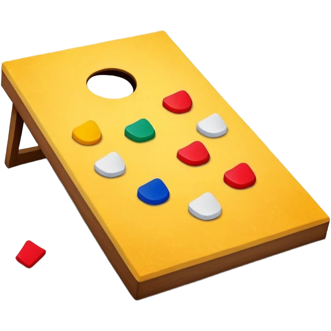 Cornhole beanbag toss emoji