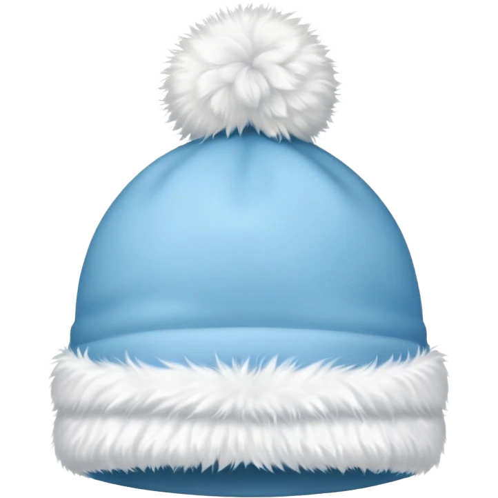 light blue Christmas hat emoji