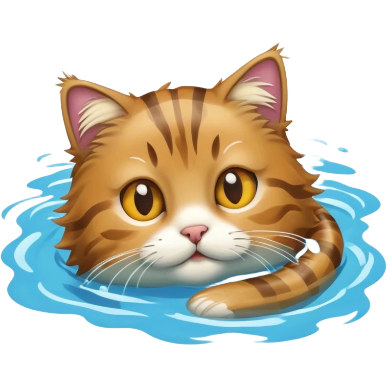 Cat swimming  emoji
