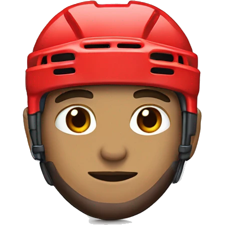 Hockeyplayer with red Jersey emoji