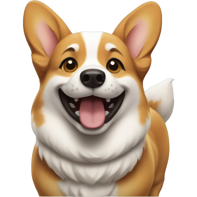 Happy corgi emoji