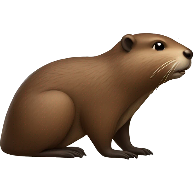 Side profile winged beaver emoji