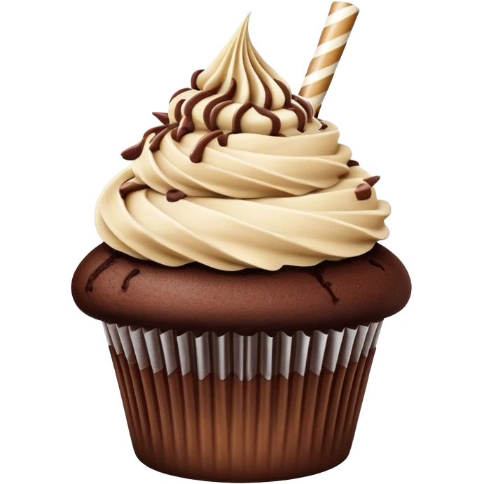Baileys chocolate milkshake cupcake  emoji