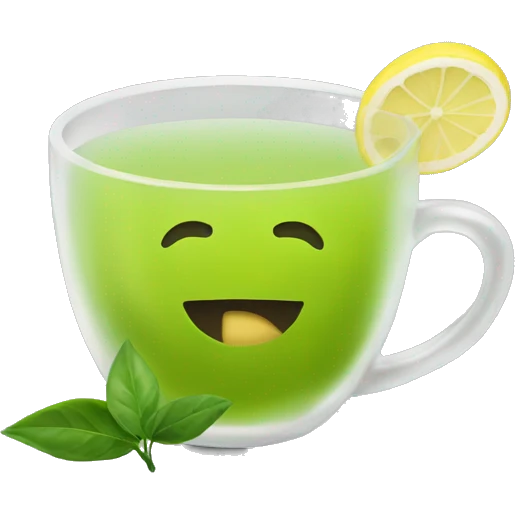 Green tea with lemon  emoji
