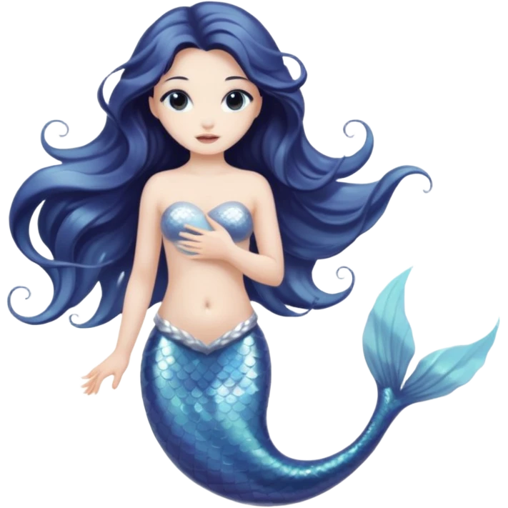 Lunar mermaid emoji