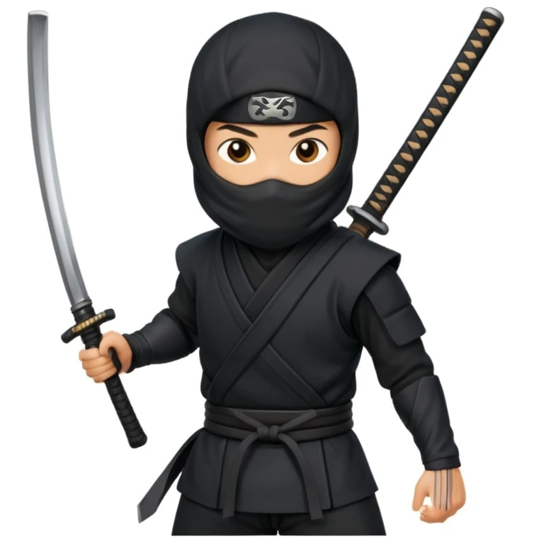 A ninja with a sword emoji