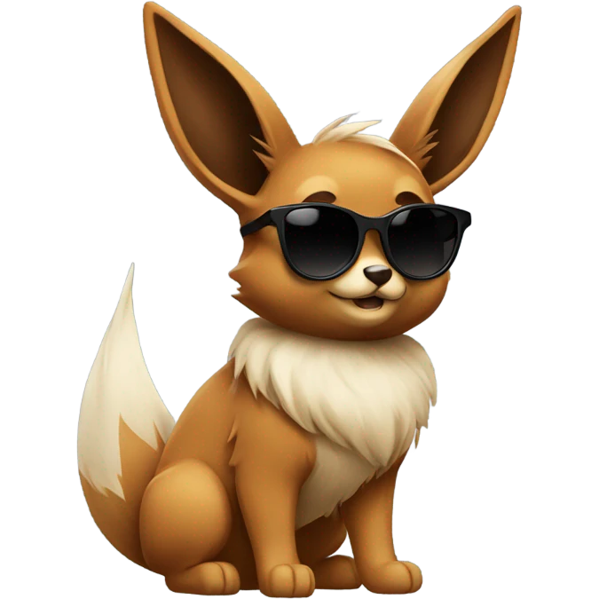 Eevee with sunglasses emoji