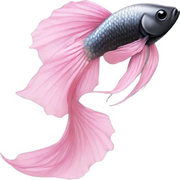 light pink and some black betta fish emoji