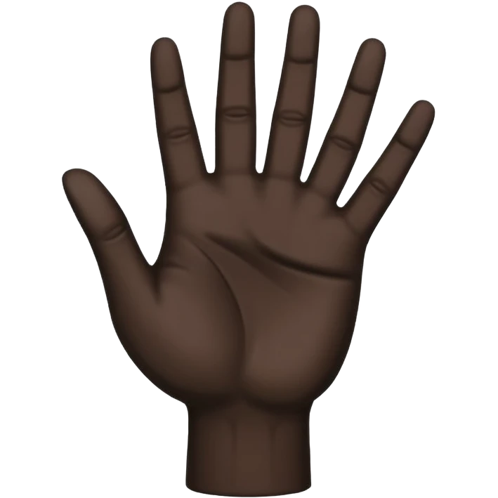 Black hand emoji rock hand symbol  emoji