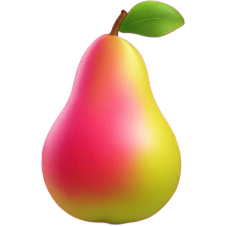 Hot pink pear  emoji