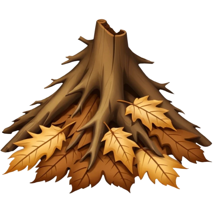 Folhas de árvore soltas (sem a árvore) emoji