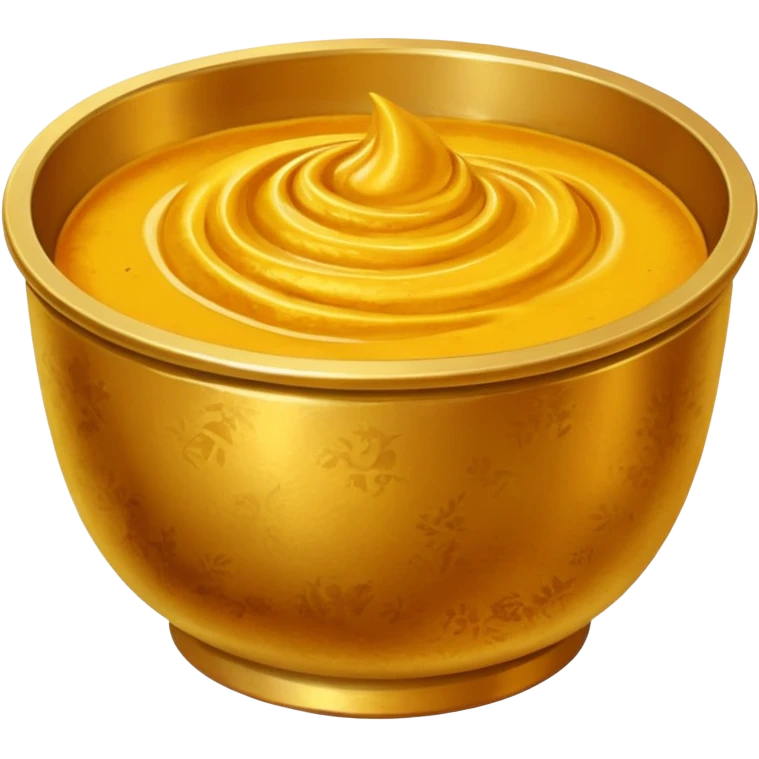 Turmeric paste in a golden metal bowl emoji