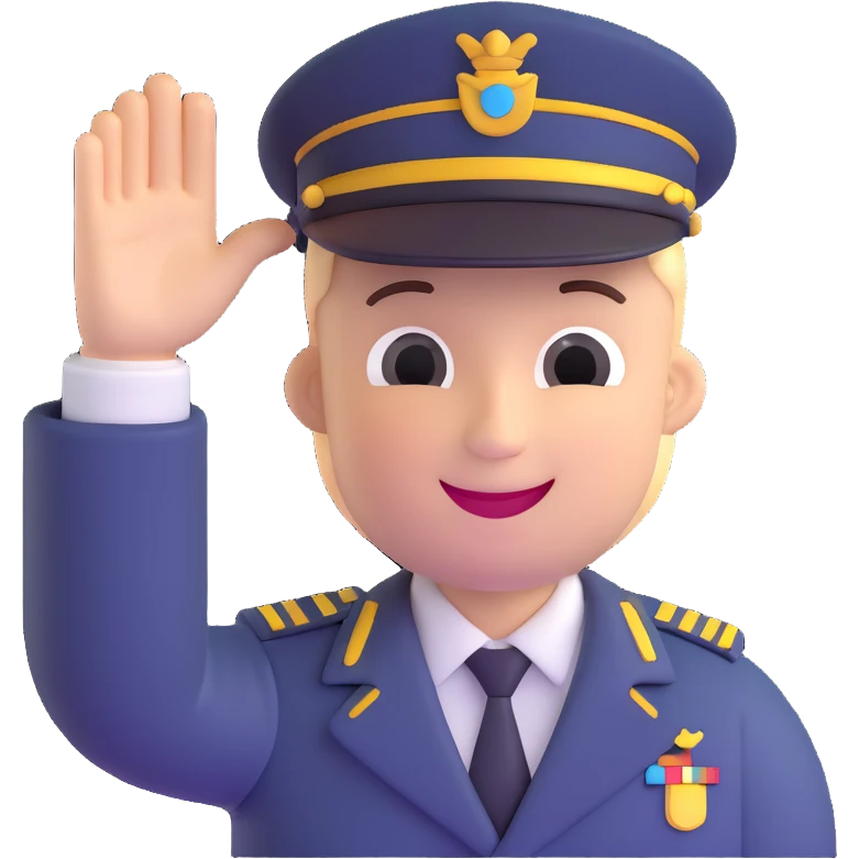 cheerful face saluting, showing approval emoji