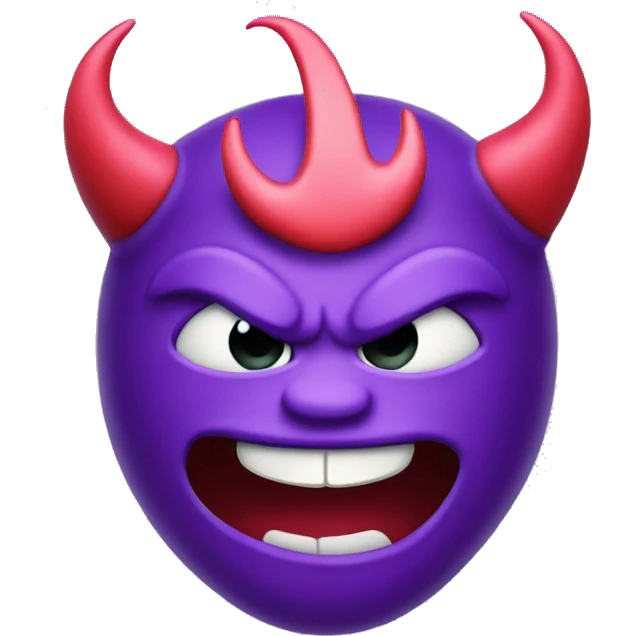 purple devil emoji winking emoji