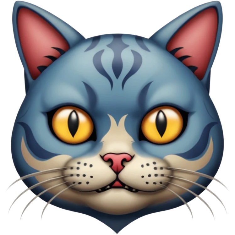 tattooed-scary-looking-cat-with-heavy-face-tattoes emoji