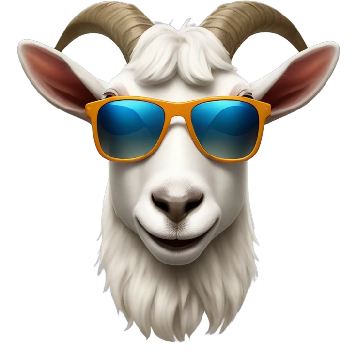 Goat wearing sunglasses  emoji