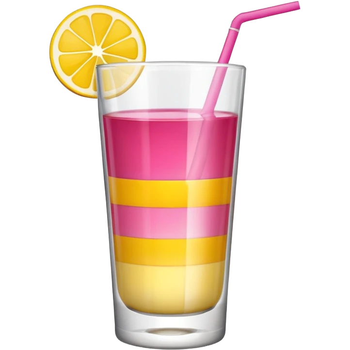 pink and yellow color drink  emoji
