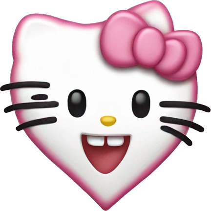 hello kitty heart emoji