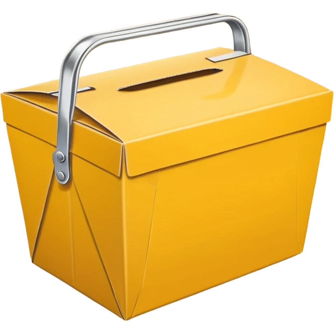 Takeaway Food Box yellow emoji