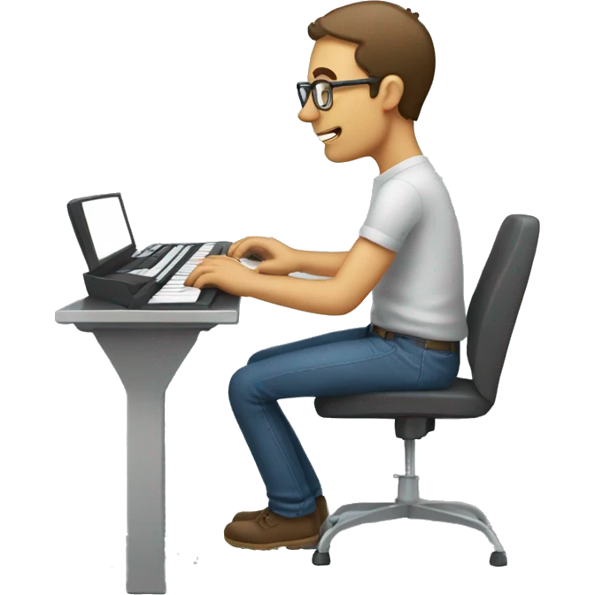 GUY TYPING ON KEYBOARD emoji