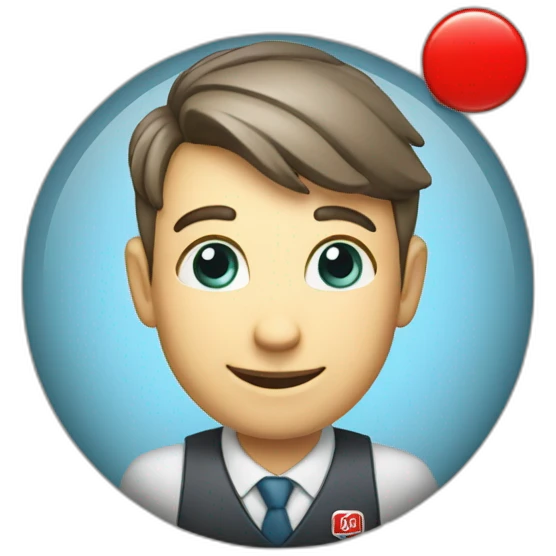 Employee of the real estate agency "Floors" with a red badge emoji