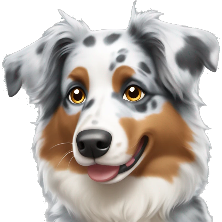 Australian shepherd blue merle dog emoji