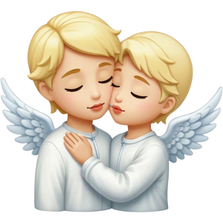 Sweet angelic kiss emoji emoji