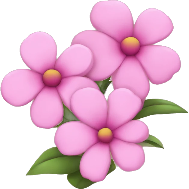 Pink flowers emoji