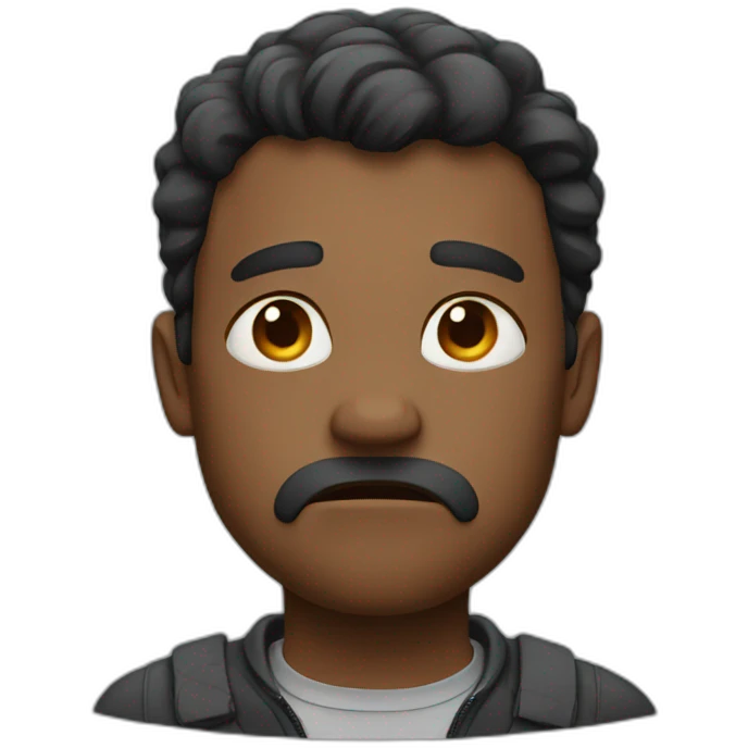 man with heavy emotions emoji