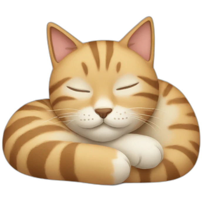 Sleeping cat emoji