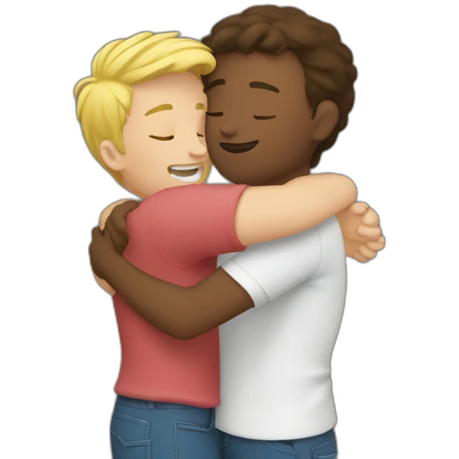 Gay hug emoji