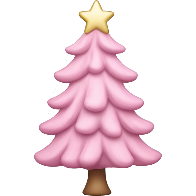 Pastel pink Christmas tree emoji