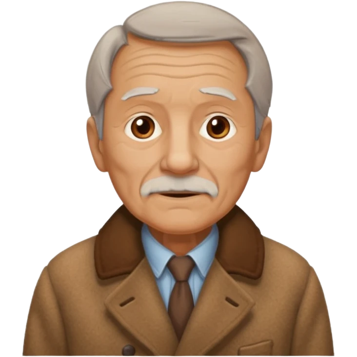 old man with vintage coat emoji