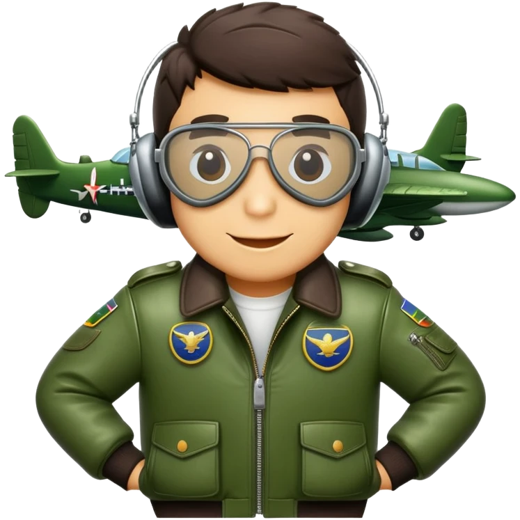 Crocodile pilot flying a bomber plane emoji
