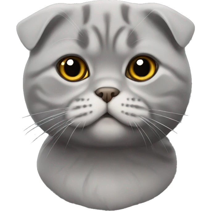 Gray Scottish fold emoji