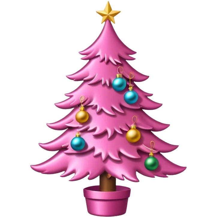 pink christmas tree emoji
